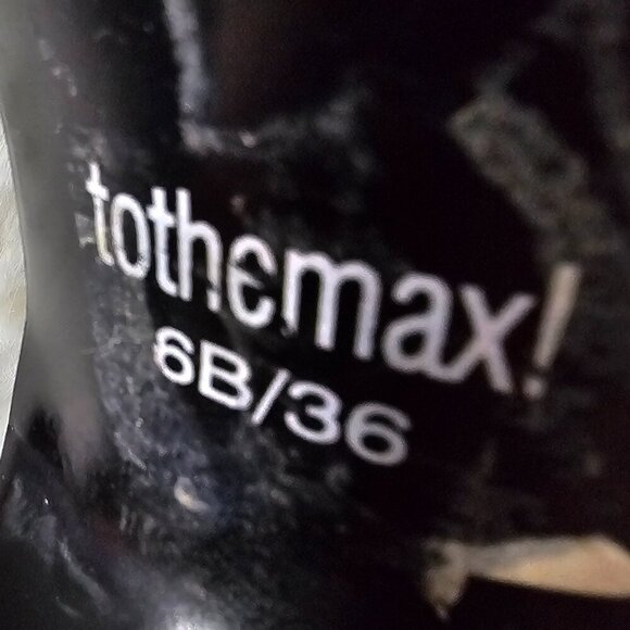 To The Max Black Peep Toe Pinup Punk Retro Ankle Strap Heels Size 6 - Picture 13 of 16